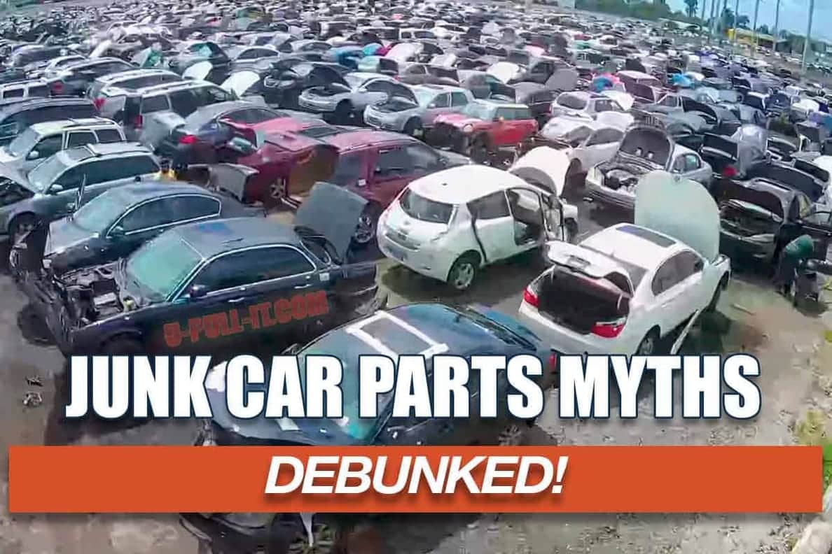 Mitos falsos sobre la compra de partes de autos en yonkes.