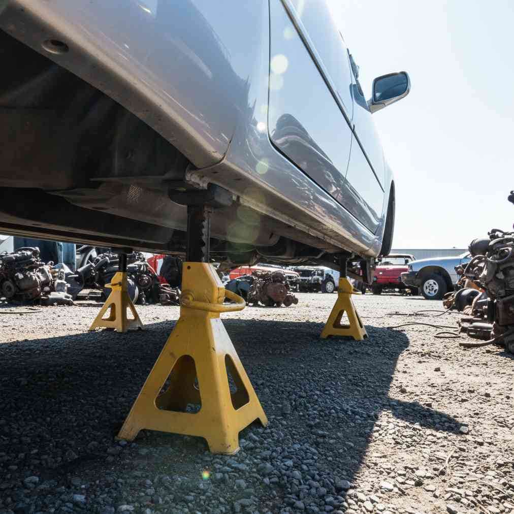 The Anatomy of a Junkyard: Why Are All the Cars on Wheel Rims?
