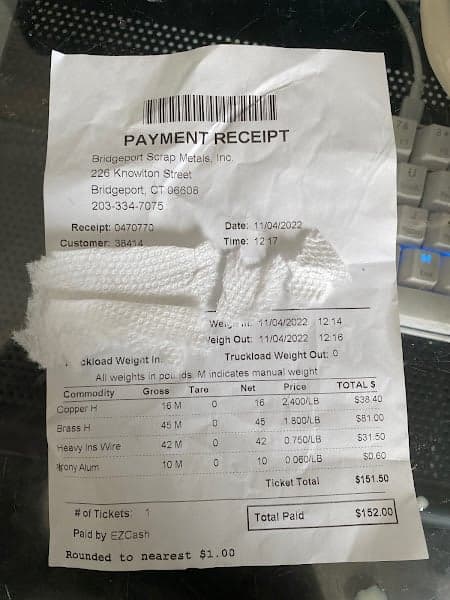 Bridgeport Scrap Metals Inc at 226 Knowlton St, Bridgeport, CT 06608