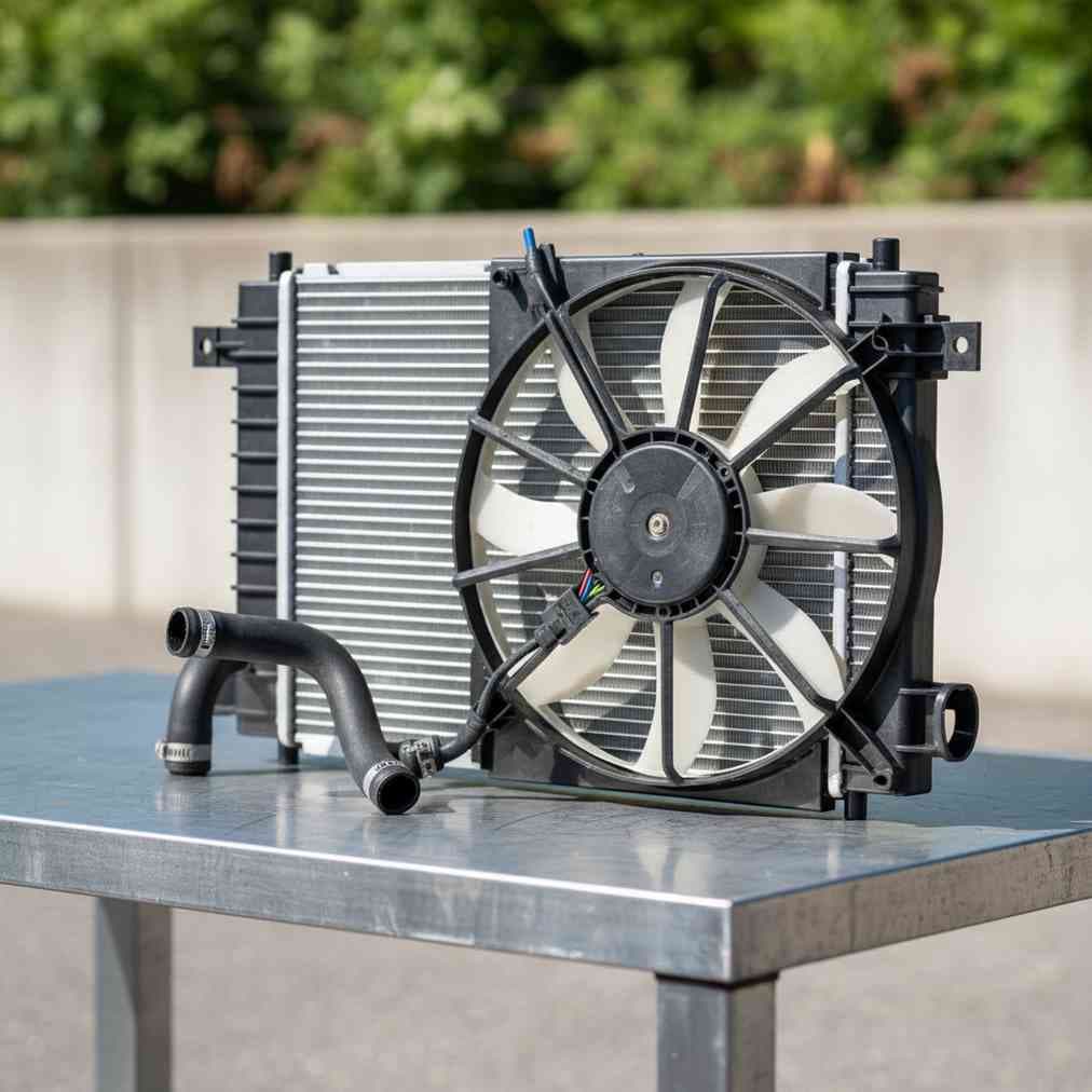 A Look at Used Radiators and Cooling Systems at a Junkyard