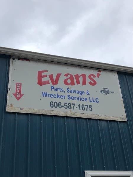 Evans Wrecker & Salvage at 8520 KY-979, Grethel, KY 41631