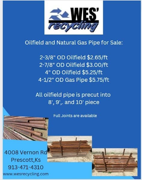 Wes' Recycling, Inc. at 4008 Vernon Rd, Prescott, KS 66767