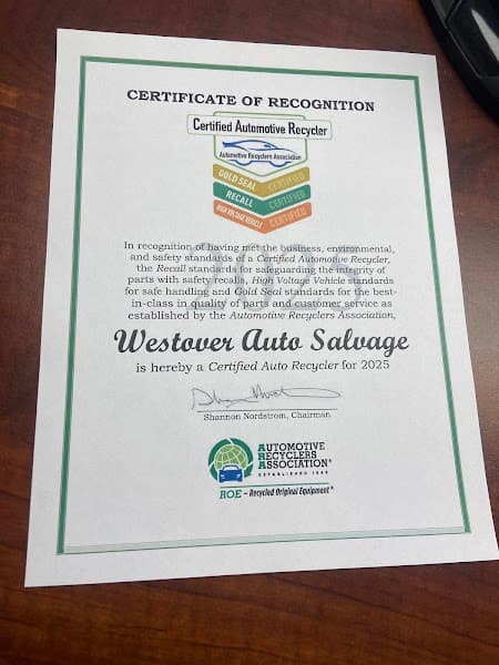 Westover Auto Salvage at 147 Bay Rd, Belchertown, MA 01007