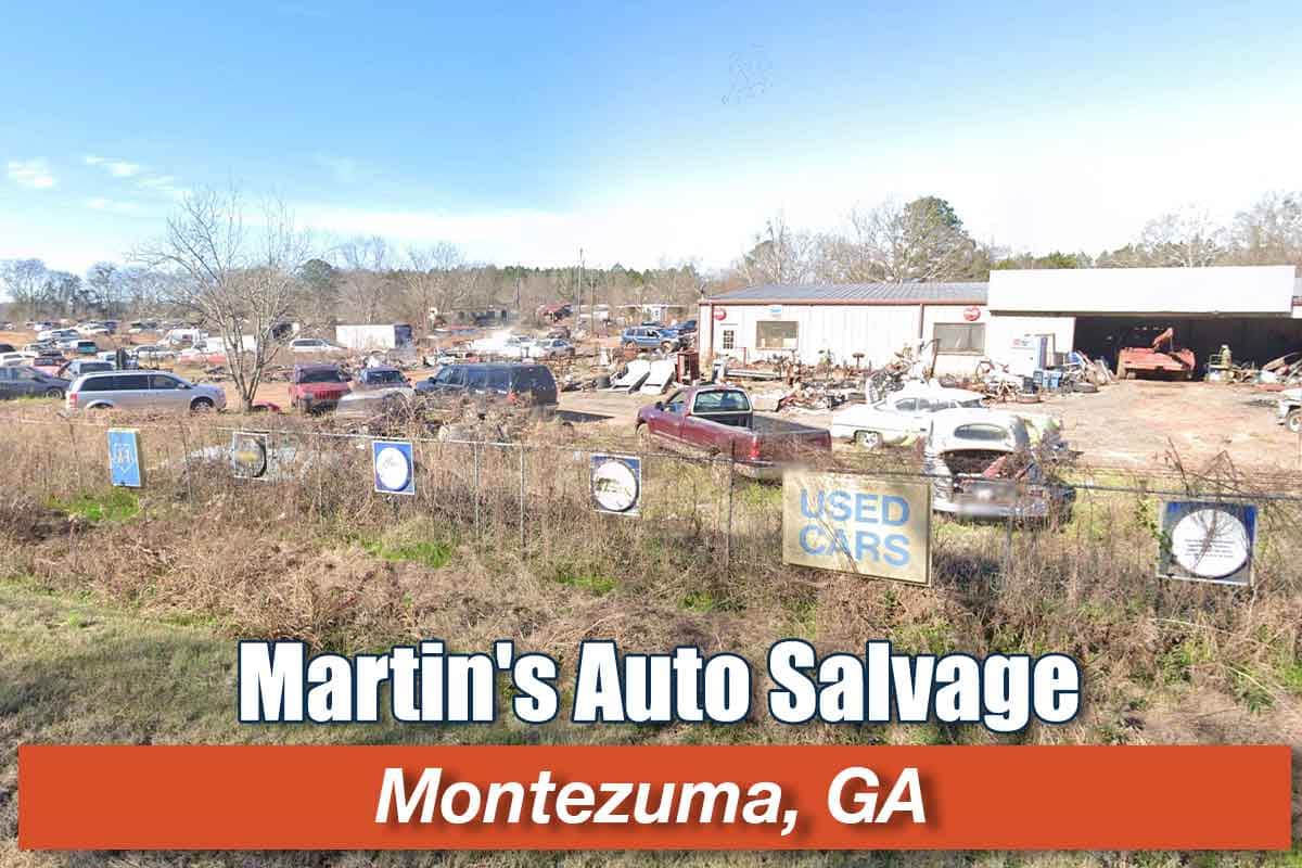 Martin's Auto Salvage at 1255 McKenzie Rd, Montezuma, GA 31063 — used auto parts in Montezuma, GA