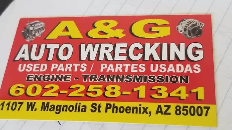 A & G Auto Wrecking at 1107 W Magnolia St, Phoenix, AZ 85007 — used auto parts in Phoenix, AZ