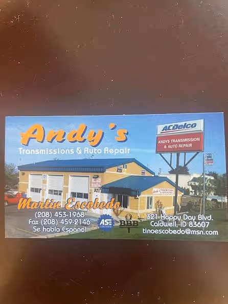 Andy's Transmissions & Auto at 321 Happy Day Blvd, Caldwell, ID 83607 — used auto parts in Caldwell, ID