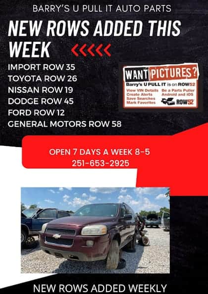 Barry's U Pull It Auto Parts at 5385 Barry Dr, Theodore, AL 36582 — used auto parts in Theodore, AL