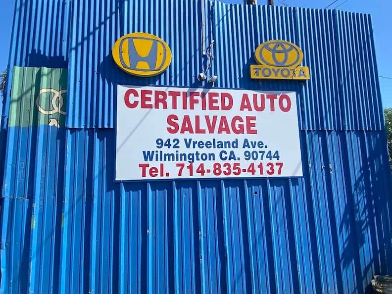 Certified Auto Salvage at 904 E 2nd St, Santa Ana, CA 92701 — used auto parts in Los Angeles, CA