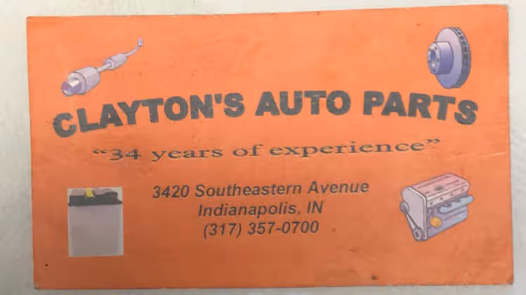 Clayton's Auto Parts at 3420 Southeastern Ave, Indianapolis, IN 46203 — used auto parts in Indianapolis, IN