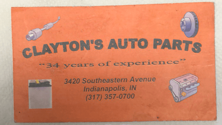 Clayton's Auto Parts at 3420 Southeastern Ave, Indianapolis, IN 46203