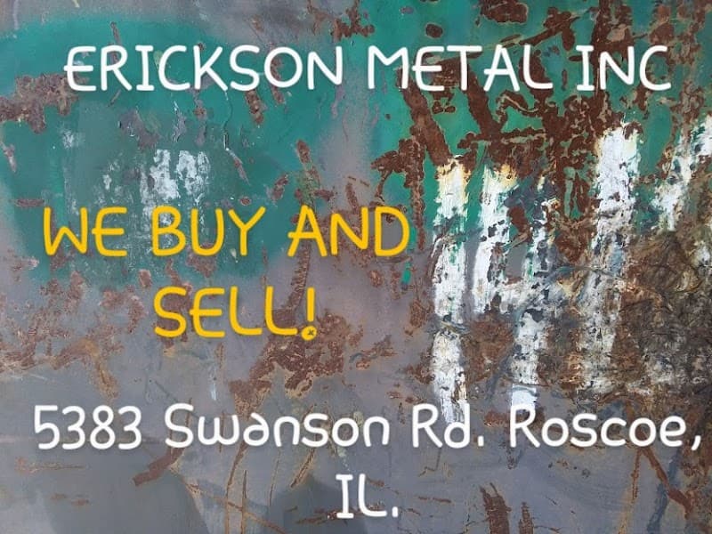 Erickson Metal Inc at 5383 Swanson Rd, Roscoe, IL 61073 — used auto parts in Roscoe, IL