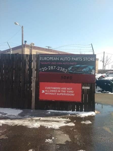 European Auto Parts Store LLC at 5040 Brighton Blvd, Denver, CO 80216 — used auto parts in Denver, CO