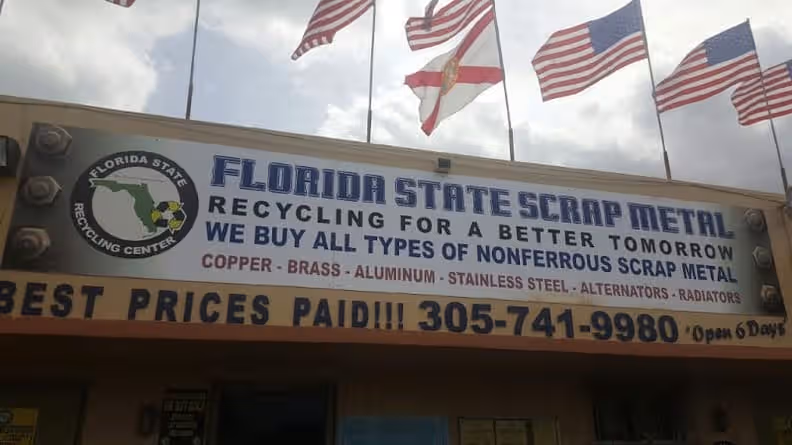 Florida State Scrap Metal at 10608 SW 184th Terrace, Miami, FL 33157 — used auto parts in Miami, FL