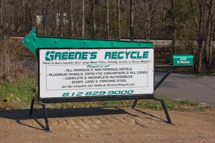Greene's Recycle at 2225 Ramona Rd, Spencer, IN 47460 — used auto parts in Spencer, IN