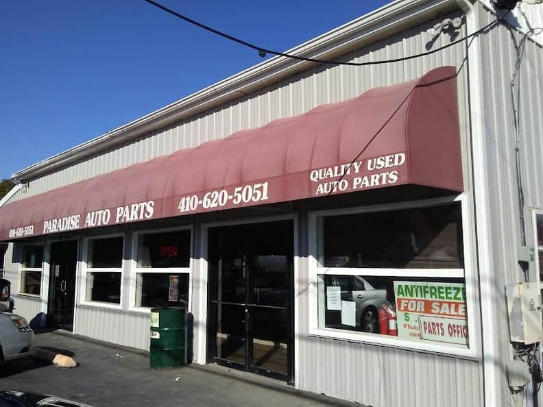 Paradise Auto Parts Inc at 929 W Pulaski Hwy B, Elkton, MD 21921 — used auto parts in Elkton, MD