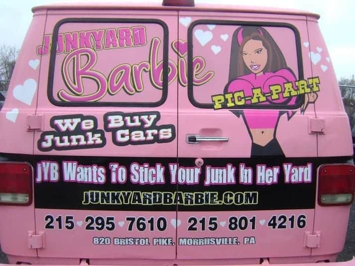 Pic-A-Part Home of Junk Yard Barbie at 820 Old 13, Morrisville, PA 19067 — used auto parts in Morrisville, PA