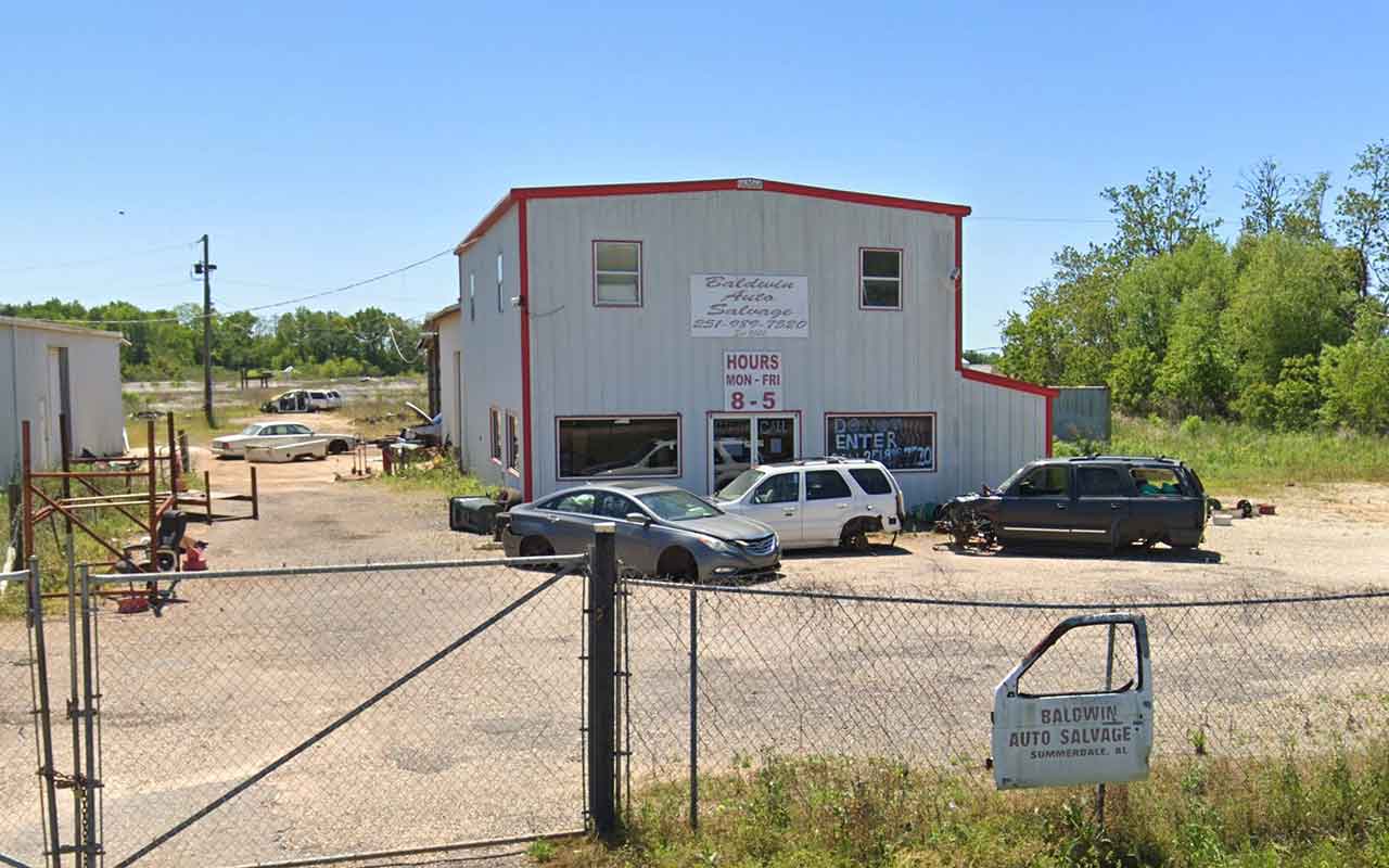 Baldwin Auto Salvage at 18276 Couch Plant Rd, Summerdale, AL 36580