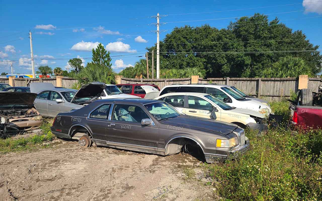 Junk cars from Sanford Auto Salvage at 1101 Albright Rd, Sanford, FL 32771