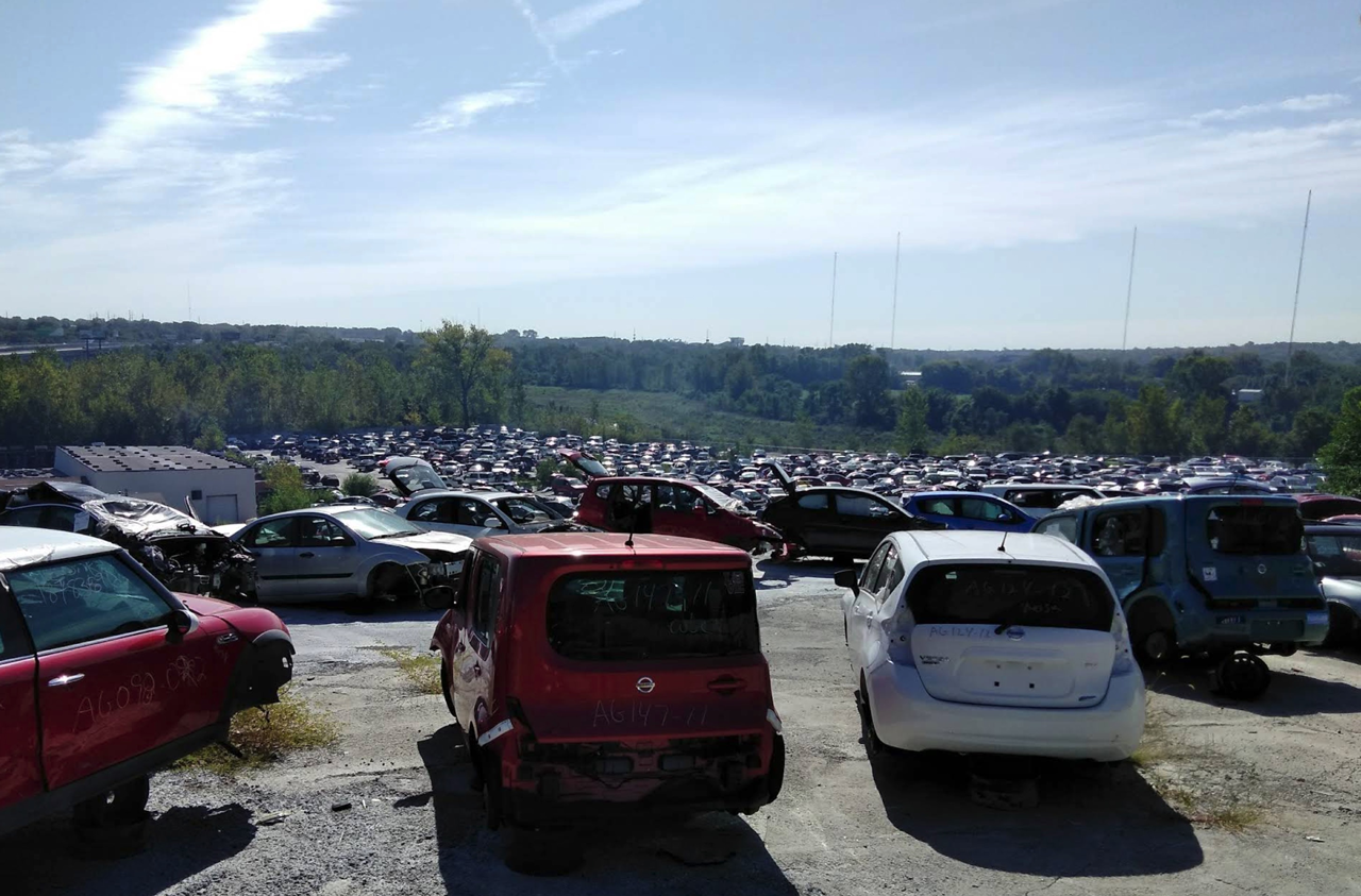 Junk cars inventory from All Star Auto Parts at 3130 Wheeling Ave, Kansas City, MO 64129