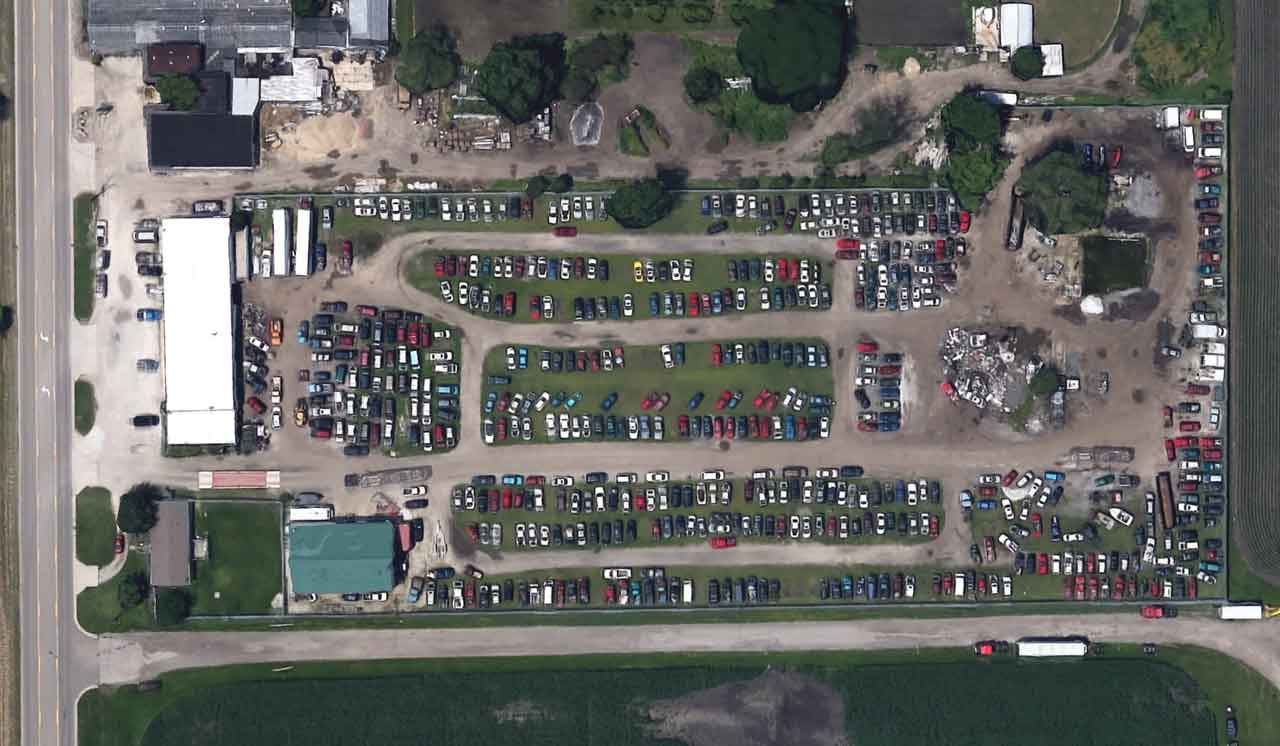 Aerial view of Auto Salvage Co at 21 W US Hwy 6, Peru, IL 61354