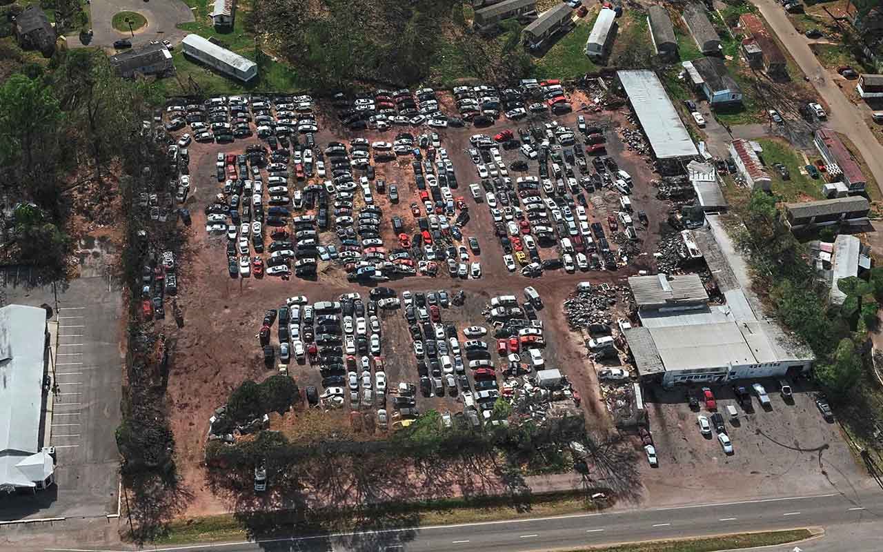 Aerial view of Austin Auto Parts at 3801 Bessemer Super Hwy, Bessemer, AL 35020