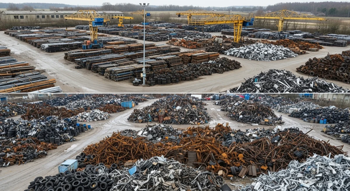 Comparison image: good condition vs damaged junkyard