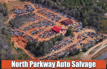 Drone view of North Parkway Auto Salvage at 12374 US-231, Meridianville, AL 35759