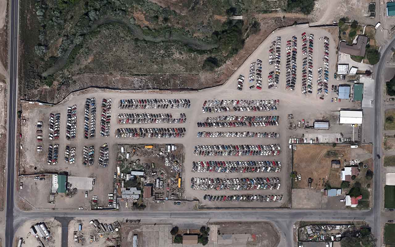 Aerial view of Pick-A-Part Jalopy Jungle at 1750 Osterloh Ave, Twin Falls, ID 83301