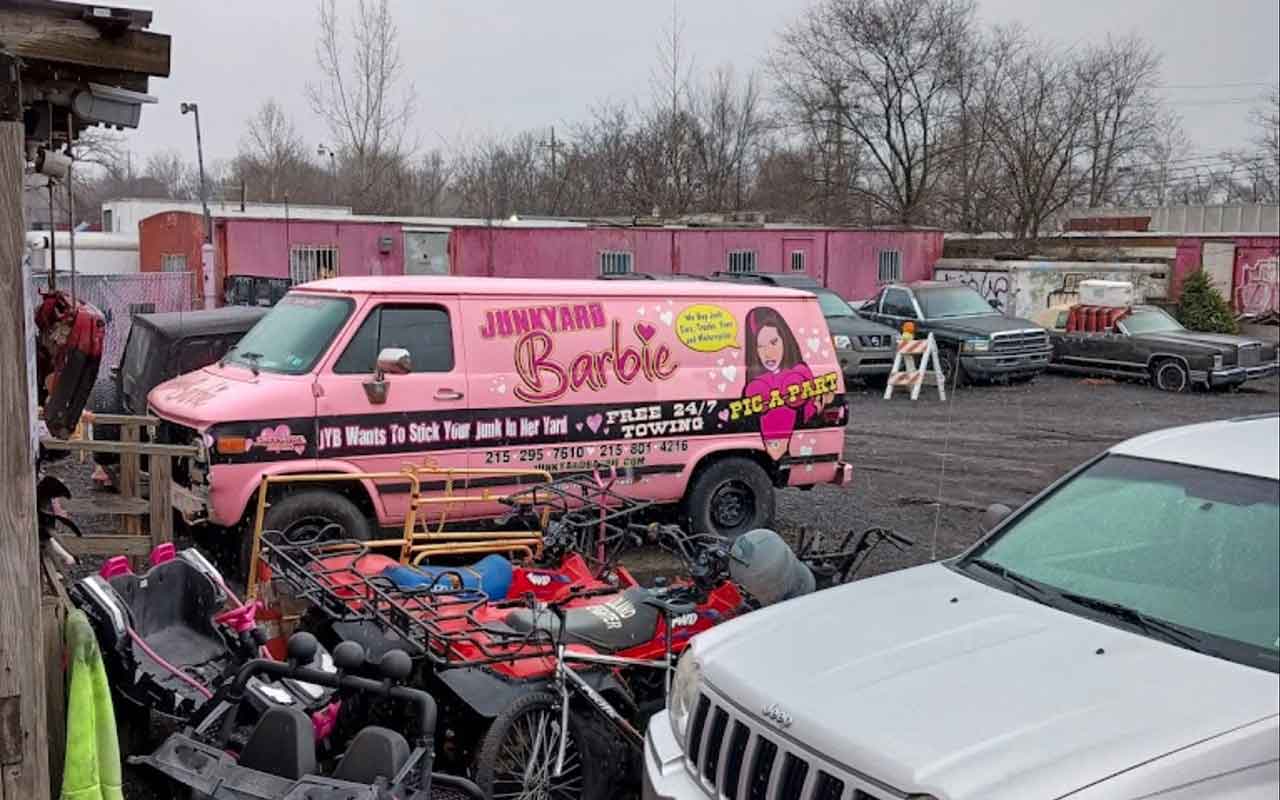 inside of Pic-A-Part Home of Junk Yard Barbie at 820 Old 13, Morrisville, PA 19067