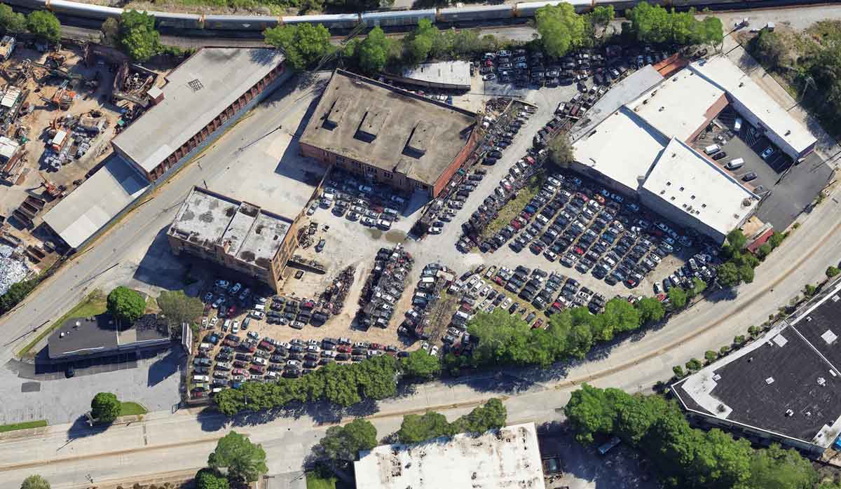 Aerial view of Vehicles at C & L Used Auto Parts at 570 Glenn St SW, Atlanta, GA 30312