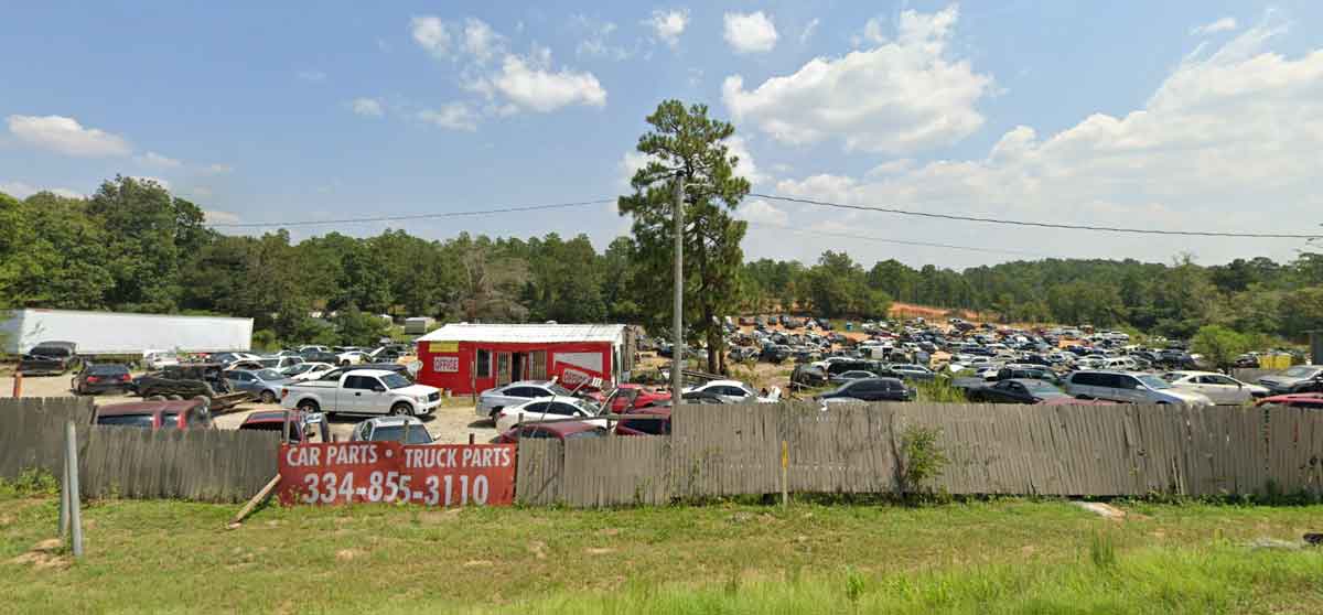 View from outside of Alabama Truck & Auto Parts at 473 AL-165, Fort Mitchell, AL 36856