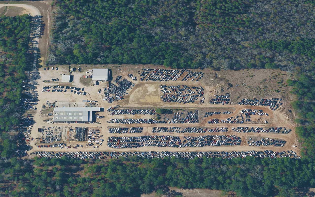 Aerial view of Automotive Core Supply & Scrap at 114 Pineknoll Rd, Sylvester, GA 31791