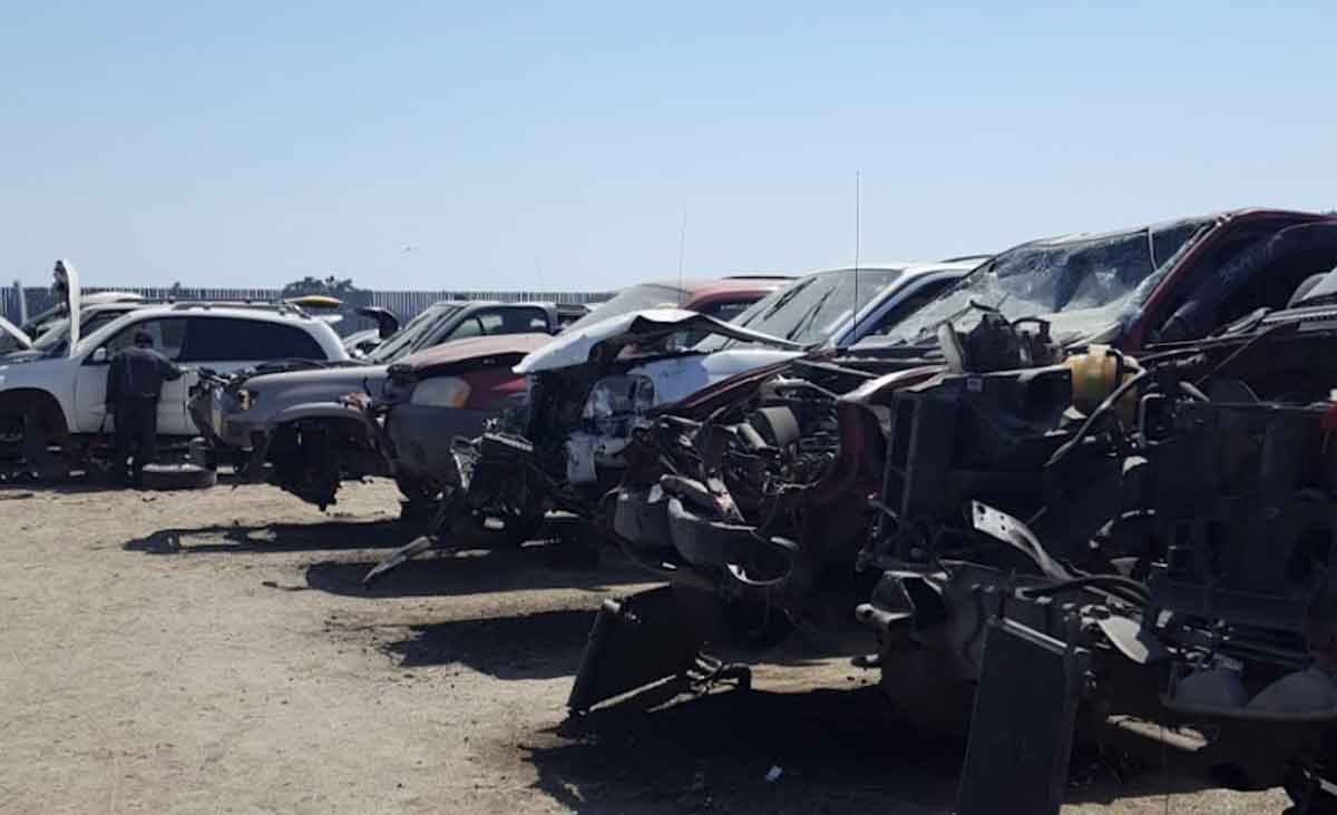 Junked Vehicles inside Westside Self Service Auto Dismantlers Visalia at 8125 W Goshen Ave, Visalia, CA 93291