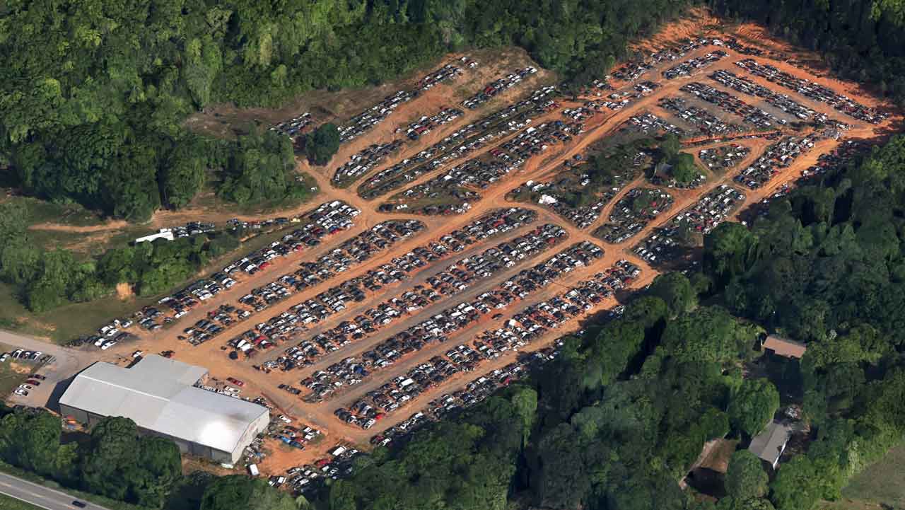 Aerial view of Auto City Inc. at 3730 US-78, Anniston, AL 36207