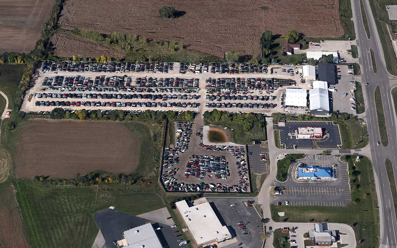 Drone view of Diamond Auto Parts at W6642 WI-23 Trunk, Fond du Lac, WI 54937