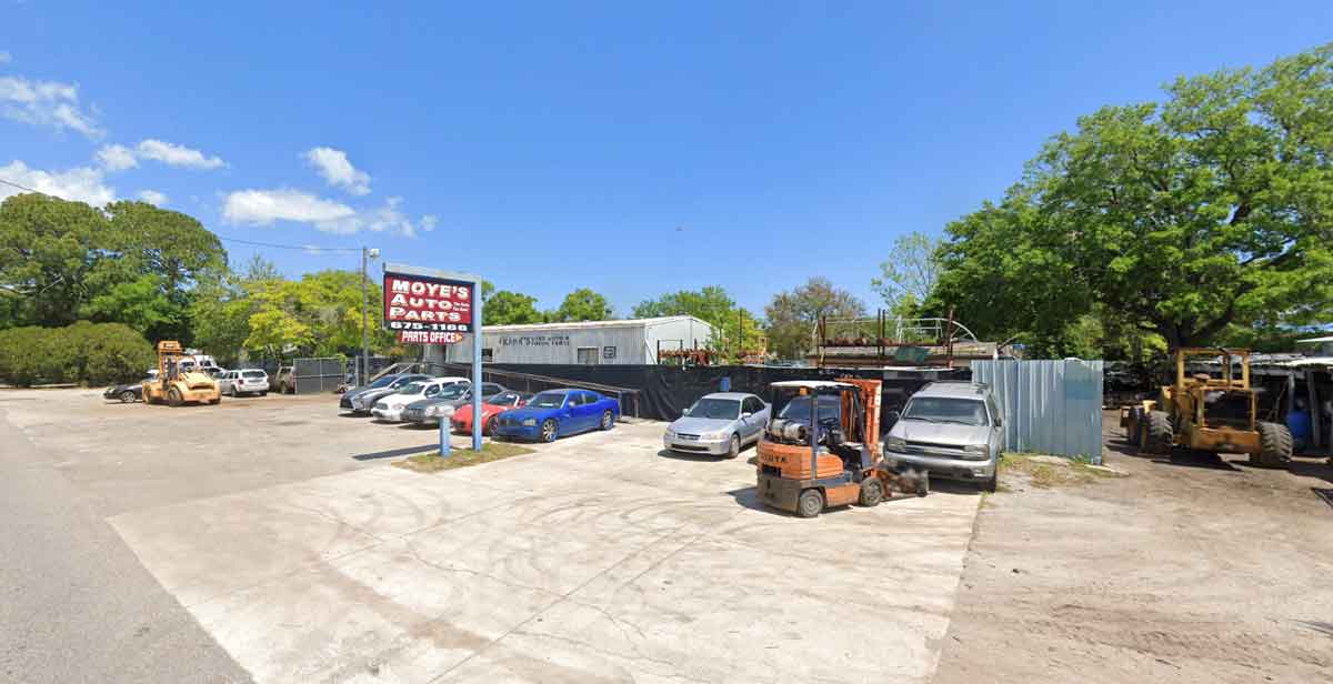 MOYE'S AUTO SALVAGE & JUNKYARDS USED AUTO PARTS DAYTONA BEACH at 1339 Center Ave, Holly Hill, FL 32117