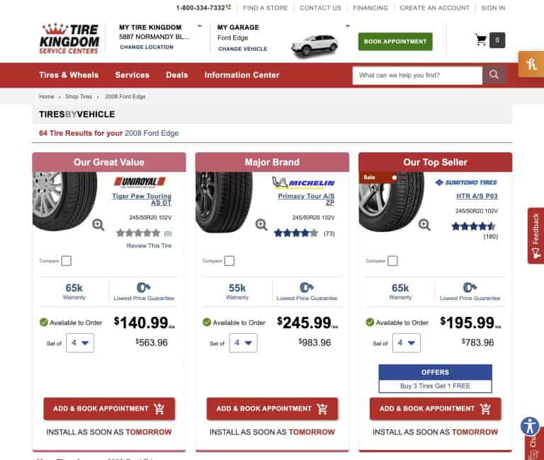 Tire Kingdom Prices On New Tiresnear Me 768x650 