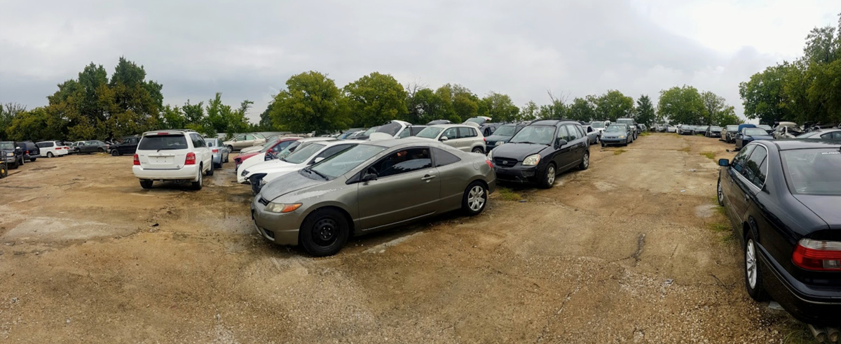 Junk cars inventory of Import Auto Salvage at 2305 Fort Worth Dr, Denton, TX 76205