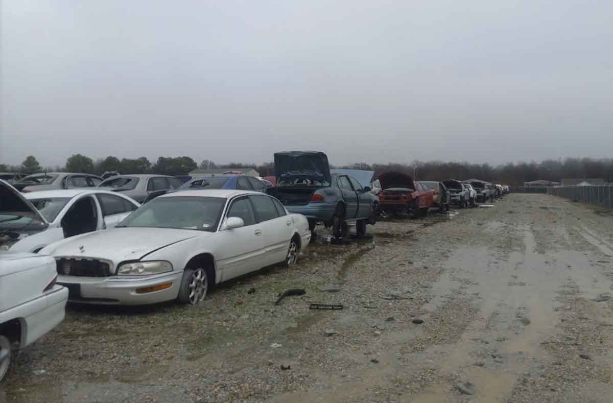 Junk cars at U-Pull and Save Auto Parts at 193 Henson Rd, Jonesboro, AR 72401