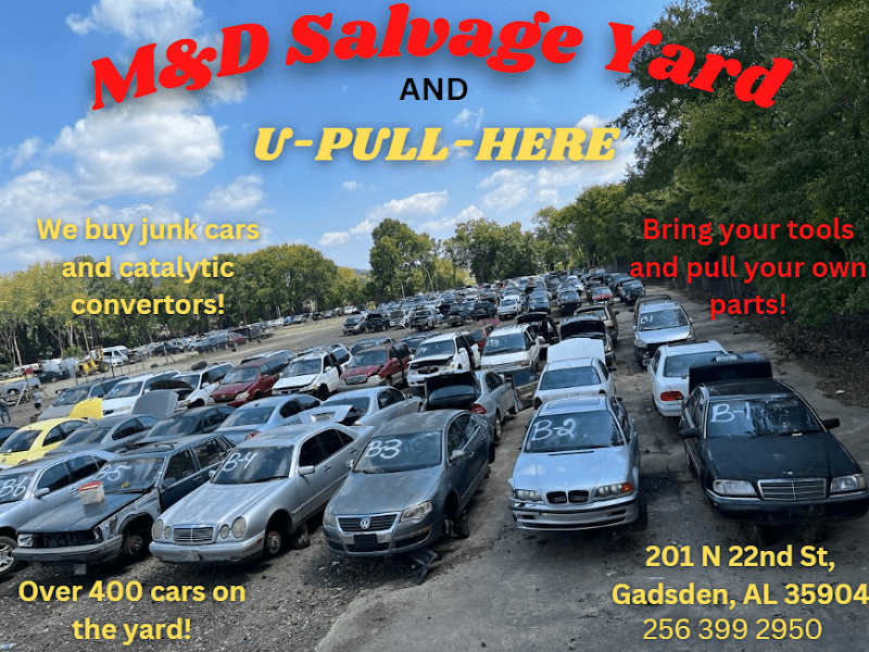 M&D SALVAGE YARD at 201 N 22nd St, Gadsden, AL 35904