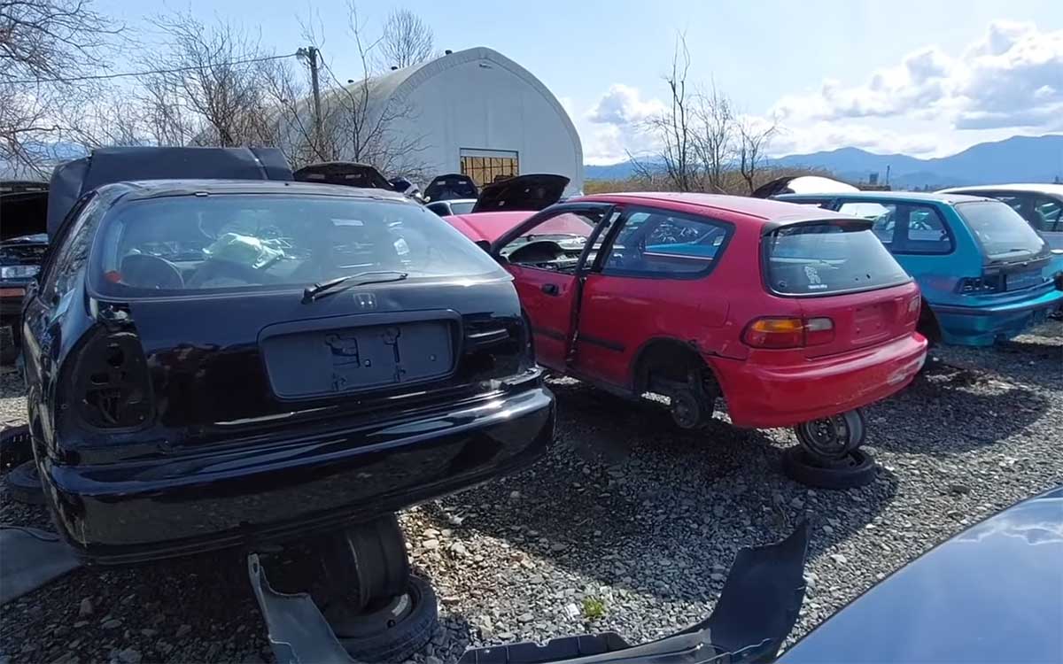 Finding used Honda Civic Parts at the Junkyard