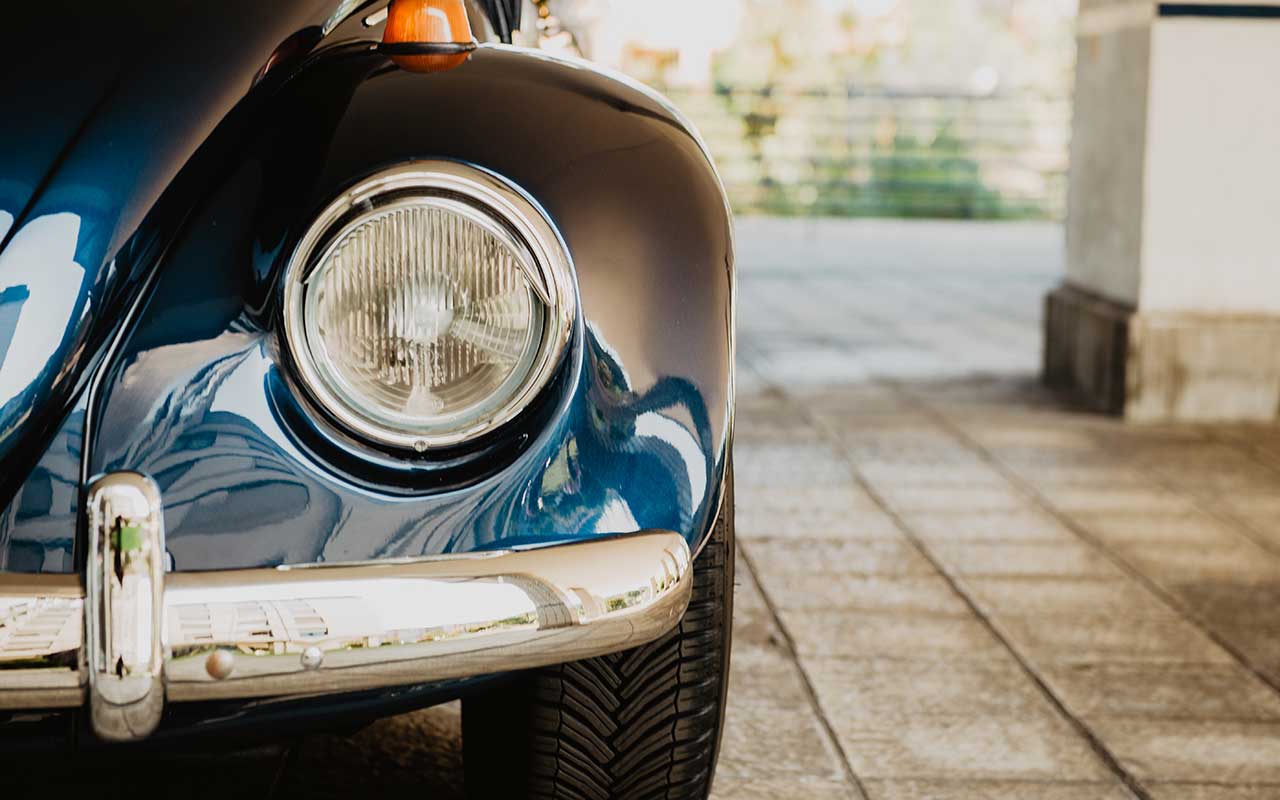 Classic car fender restoration from a junkyard