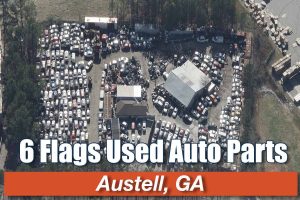 Aerial view of 6 Flags Used Auto Parts at 101 White Rd Austell GA 30168 300x200