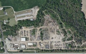 Aerial view of Fitzgerald Salvage Recycling at 17115 Fitzgeralds Rd Lincoln DE 19960 1 300x188