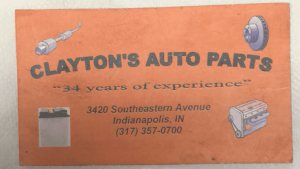 Claytonaposs Auto Parts at 3420 Southeastern Ave Indianapolis IN 46203 1 1 300x169