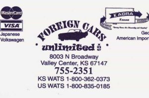 Foreign Cars Unlimited Inc at 8003 N Broadway St Valley Center KS 67147 2 300x197
