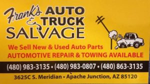 Frankaposs Auto Truck Salvage at 3625 S Meridian Rd lot c Apache Junction AZ 85120 300x169
