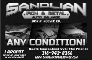 Sandlian Iron and Metal Auto Salvage at 3059 N Hoover Rd Wichita KS 67205 1 2 300x197