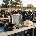 finding a used radiator and cooling system parts at salvage yard
