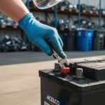how to safely remove a salvage car battery and recycle it for cash
